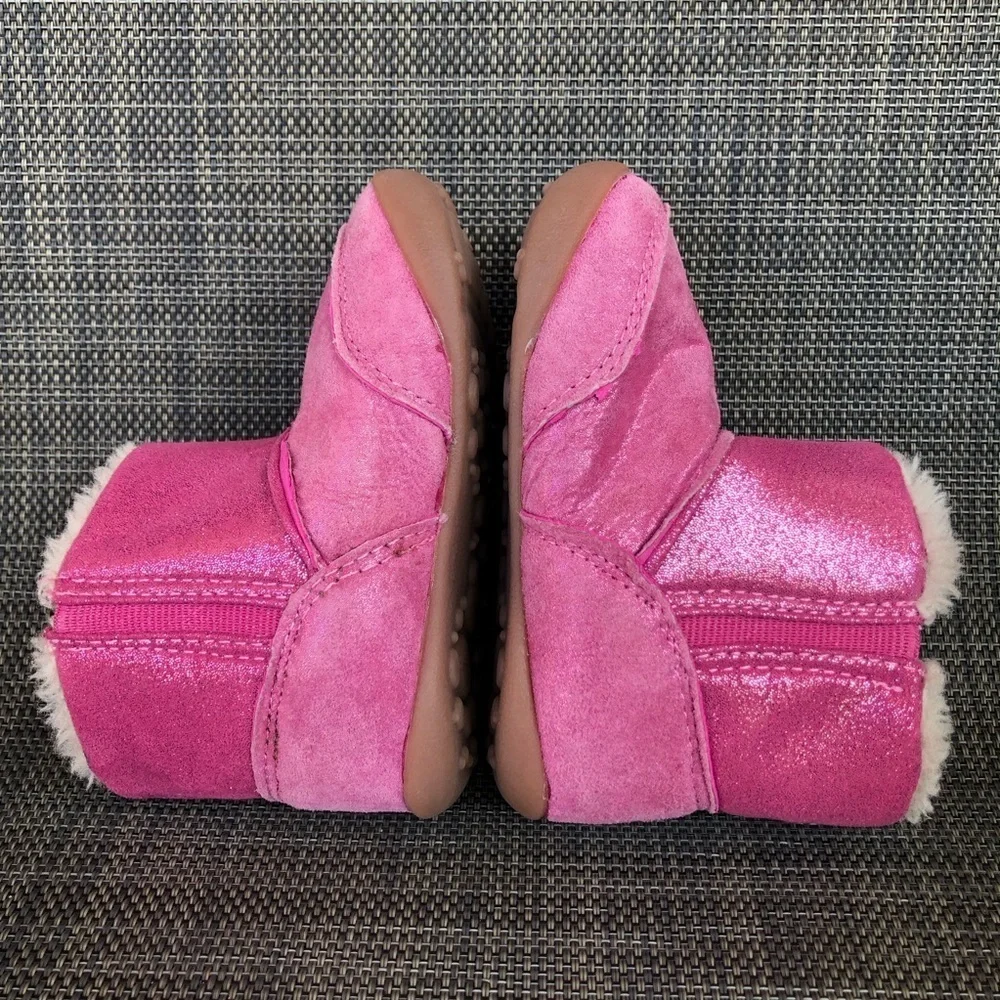Carter's Every Step Stage 3 Girl's Sparkly Pink Leather Boots Shoes Size:4